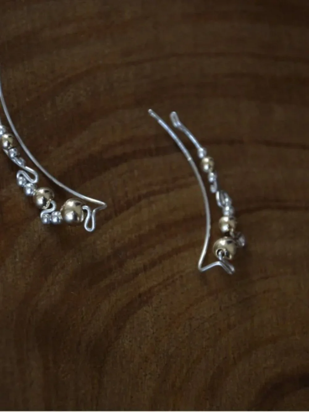 L'HARMONIE Creative Jewelry Earring Slides Ear Slide Sterling & Gold mixed - Picture 2 of 2